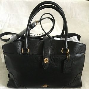 COACH Mercer Satchel in Grain Leather Black
